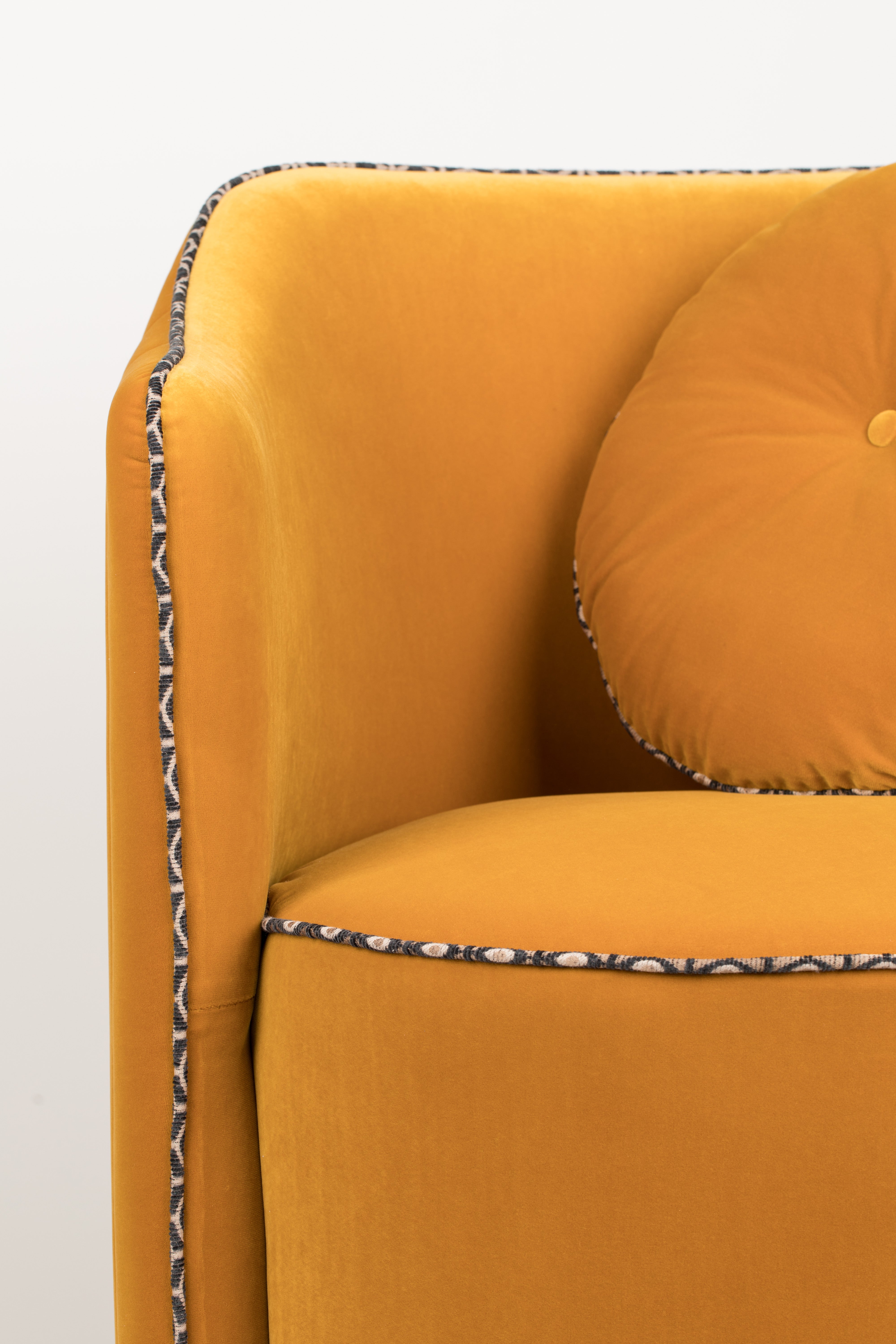 Bold Monkey Sassy Granny Ochre Yellow Armchair